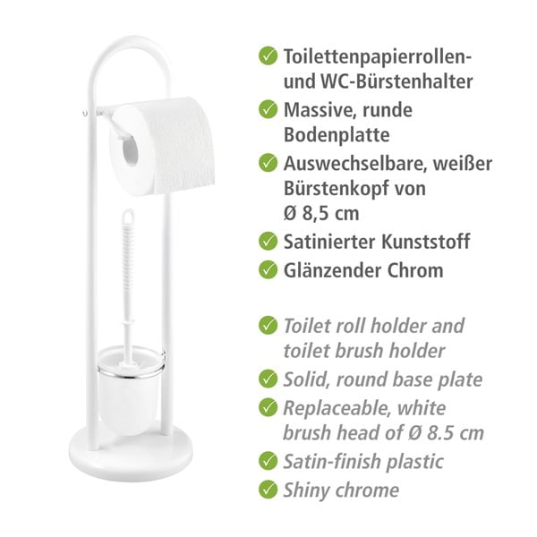 Siena fehér WC-kefe és WC-papír tartó - Wenko-image-3