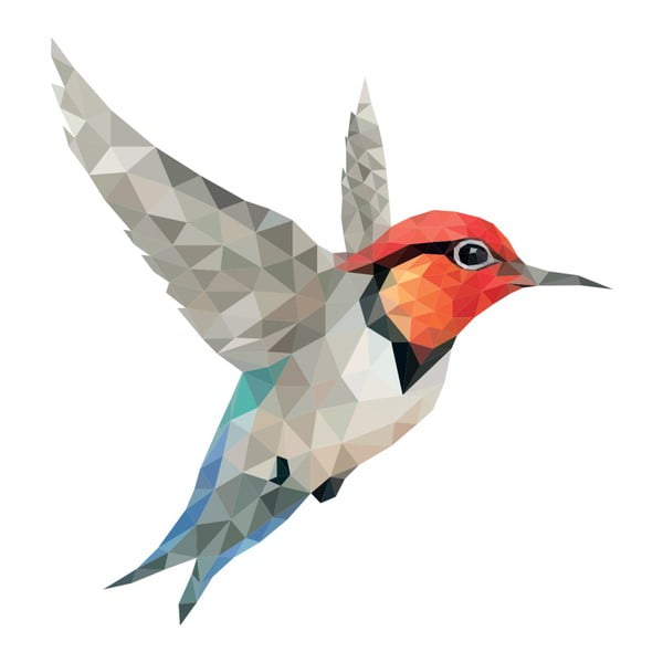 Origami Colibri öntapadós matrica - Ambiance-image-1