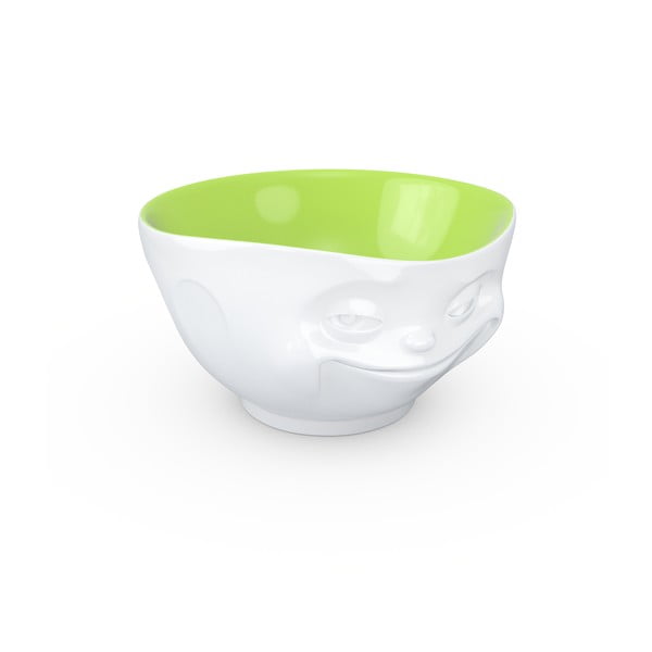 Fehér-zöld 'mosolygós' porcelán tálka - 58products-image-2