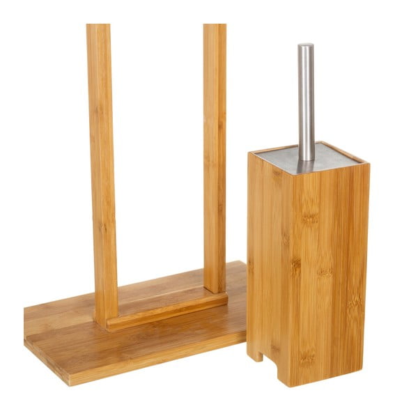Bambusz WC-papír tartó állvány WC-kefével – Casa Selección-image-2