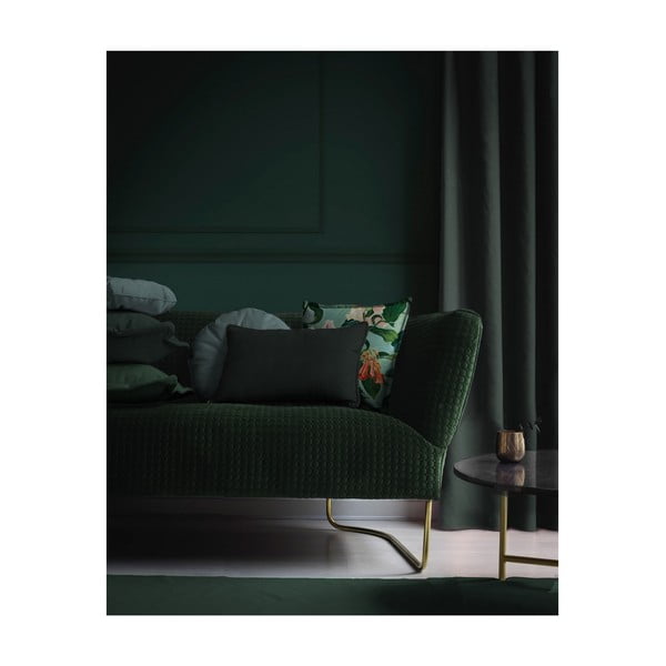 Turquoise kerek díszpárna bársony huzattal, ⌀ 35 cm - Velvet Atelier-image-2