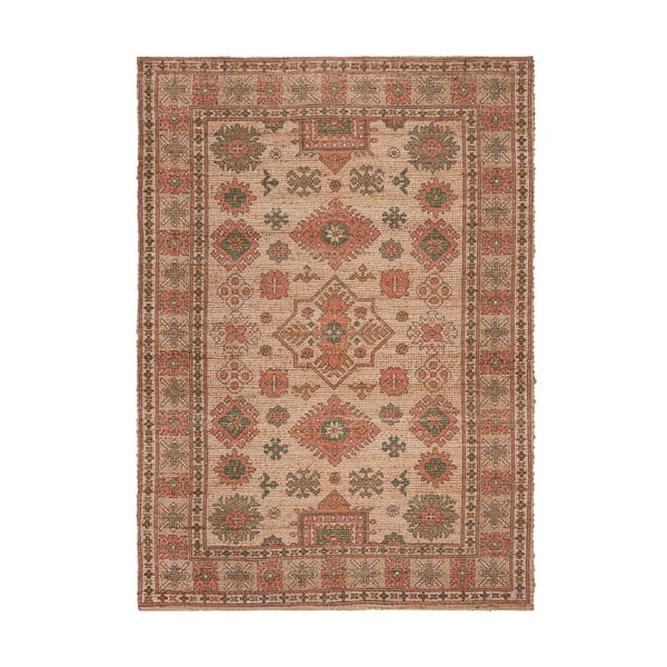 Rózsaszín-terrakotta színű kézi szövésű jutakeverék szőnyeg 200x290 cm Lana Jute – Flair Rugs