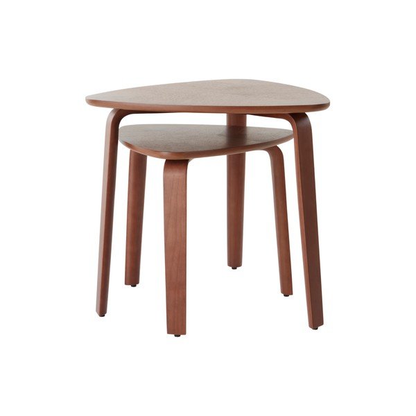 Tárolóasztal szett 2 db-os diófa dekorral 55x56 cm Tulua – Jotex-image-3