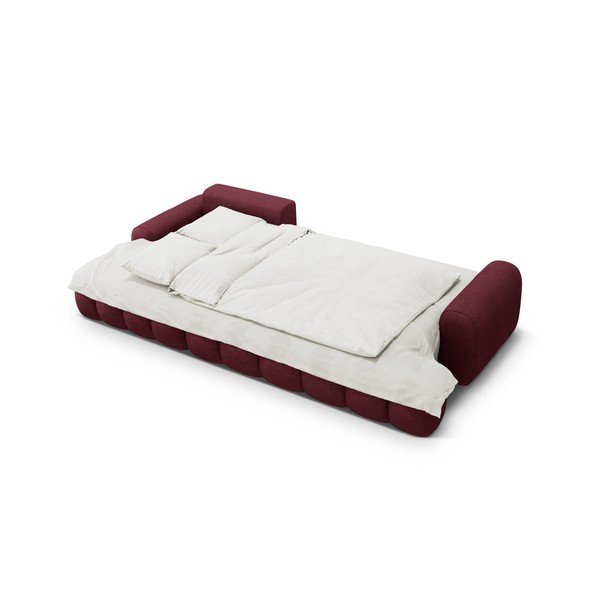 Borvörös kinyitható-tárolóhelyes sarokkanapé (bal oldali-heverő résszel) Linz – Cosmopolitan Design-image-4