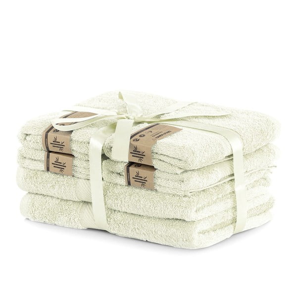 Bamby Ecru szett 2 db világosbézs fürdőlepedővel és 4 db törölközővel - DecoKing-image-1