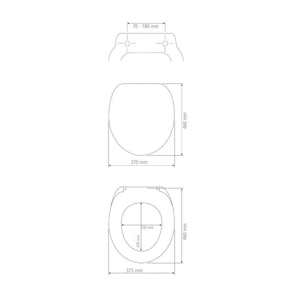 Vorno szürke rozsdamentes acél wc-ülőke - Wenko-image-3