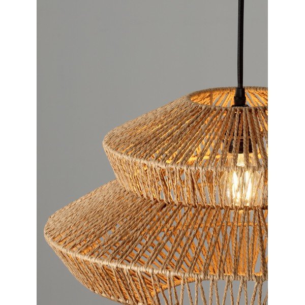 Natúr színű kötél függőlámpa ø 50 cm Nua – Nova Luce-image-4