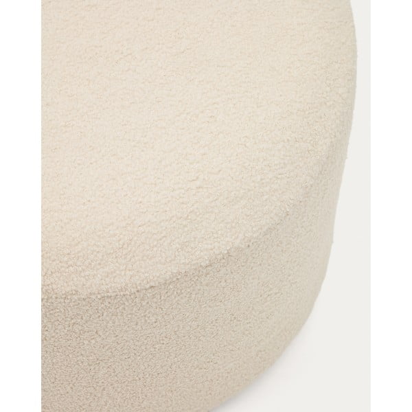 Krémszínű buklé puff Kaeli – Kave Home-image-2