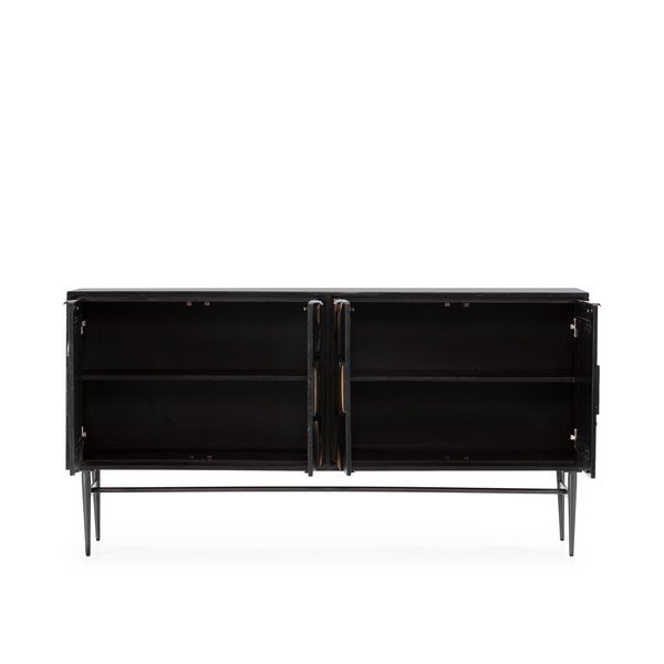 Fekete mangófa komód 175x90x40 cm Navya – MOME-image-4