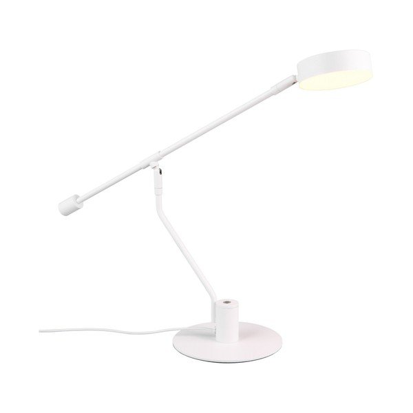 Matt fehér LED asztali lámpa hajlítható szerkezettel (magasság 64 cm) Manduro – Trio