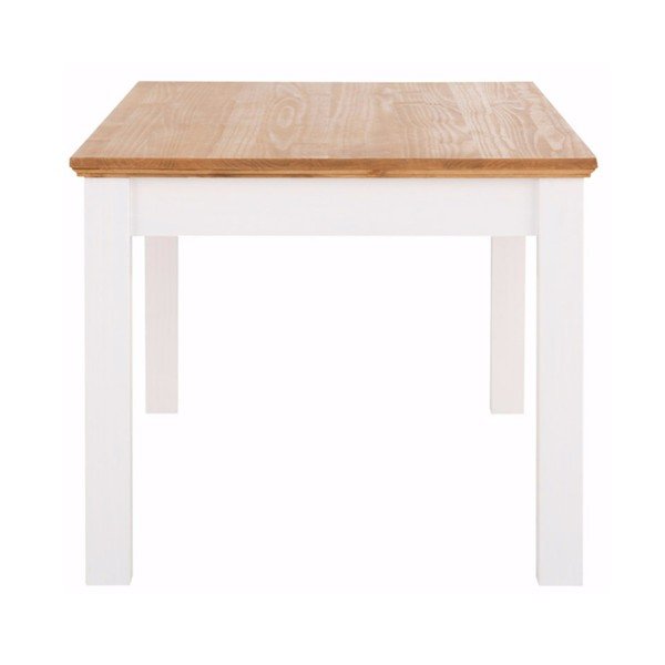 Suzie fehér tömör borovi fenyő étkezőasztal, fiókkal - Støraa-image-3