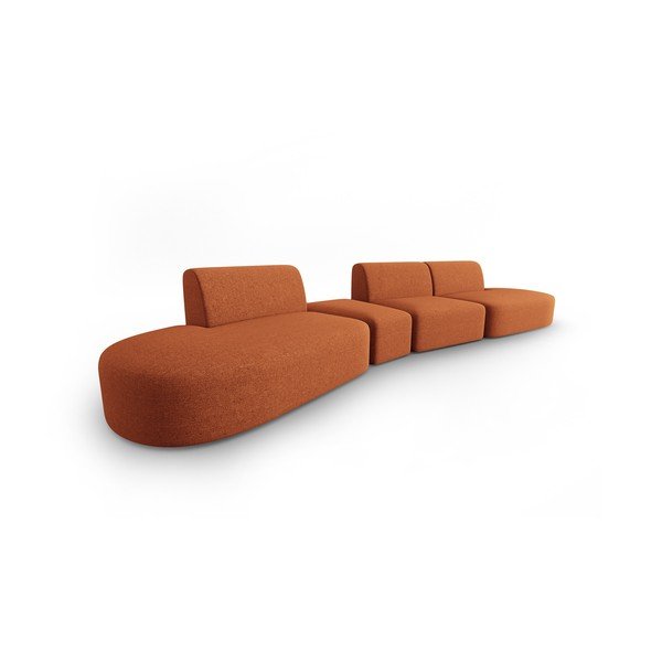 Narancssárga kanapé 412 cm Shane – Micadoni Home-image-2