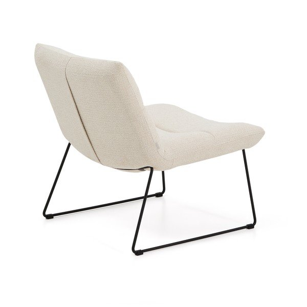 Bézs zsenília fotel Asen – Kave Home-image-4