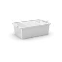 Fehér fedeles műanyag tárolódoboz 55x35x19 cm Bi-Box M – KIS