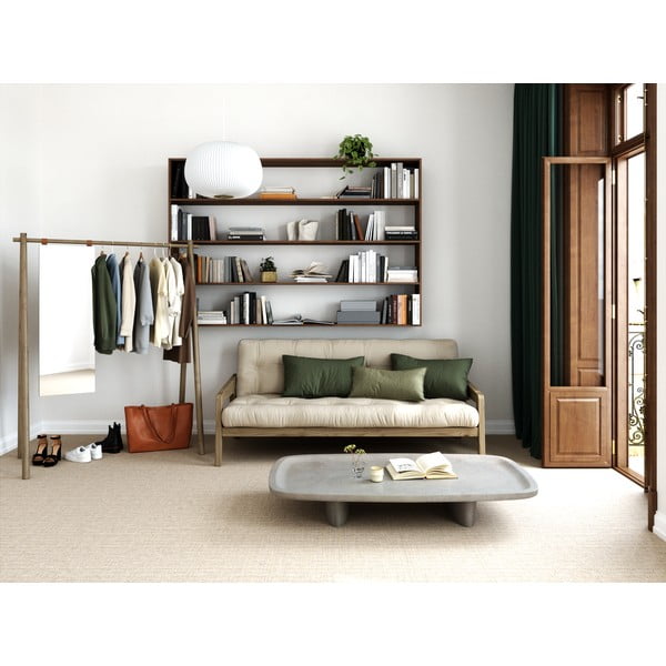 Bézs kinyitható kanapé 204 cm Grab - Karup Design-image-1