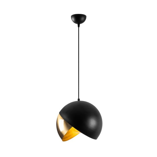 Fekete-bronzszínű függőlámpa fém búrával ø 30 cm Pacman – Opviq lights-image-2