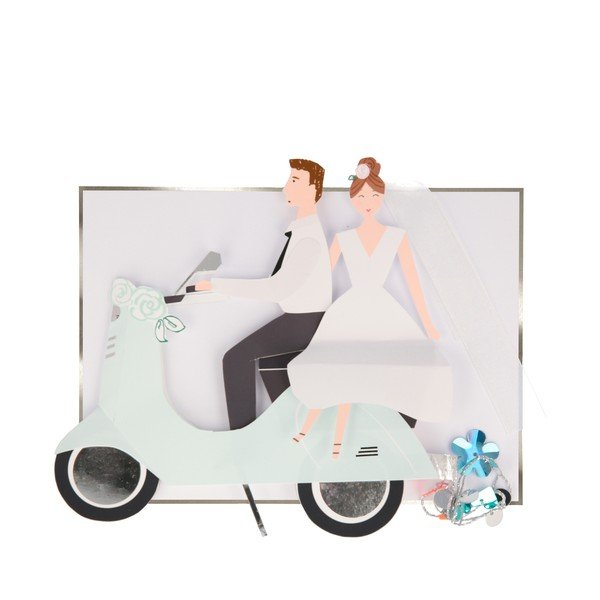 Üdvözlőlap Scooter Couple – Meri Meri-image-1