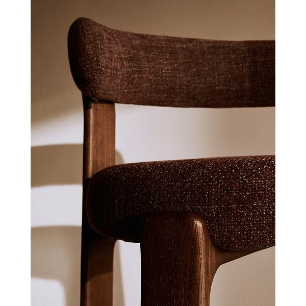 Barna-sötét natúr színű kőrisfa bárszék (ülésmagasság 75 cm) Granite – Kave Home-image-2