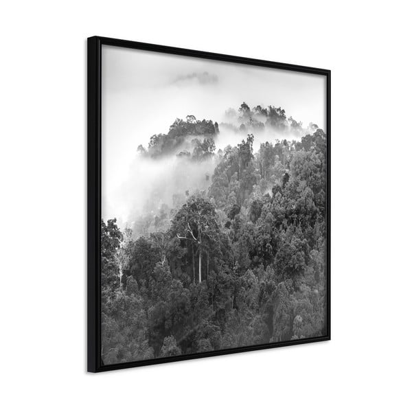 Foggy Forest poszter keretben, 20 x 20 cm - Artgeist