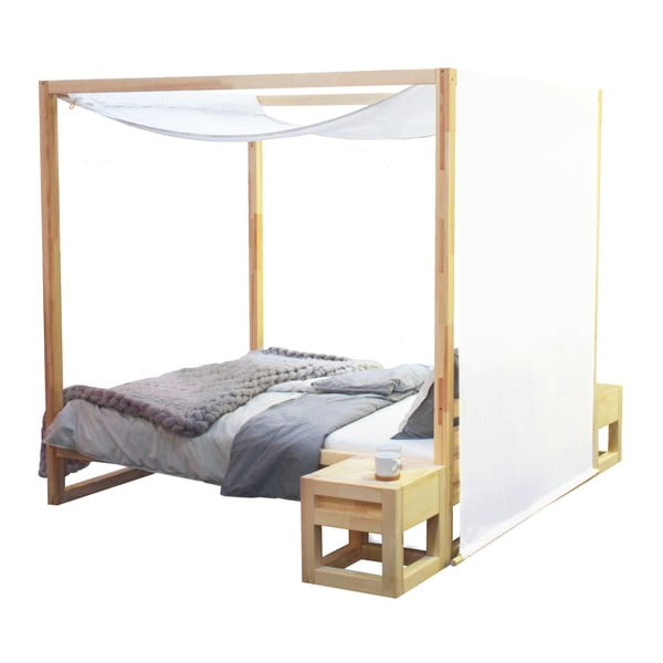 Baldee Bella Natural fa franciaágy, 200 x 190 cm - Benlemi-image-1