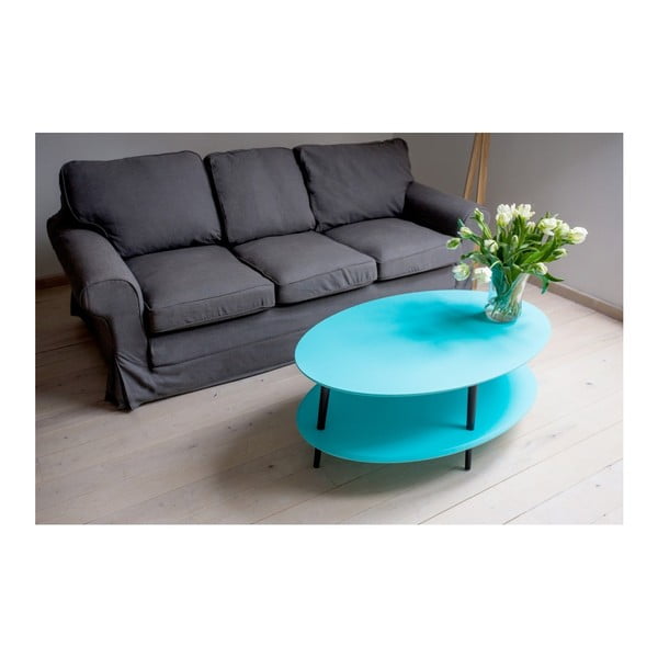 OVO fehér dohányzóasztal alsó polccal - Ragaba-image-2