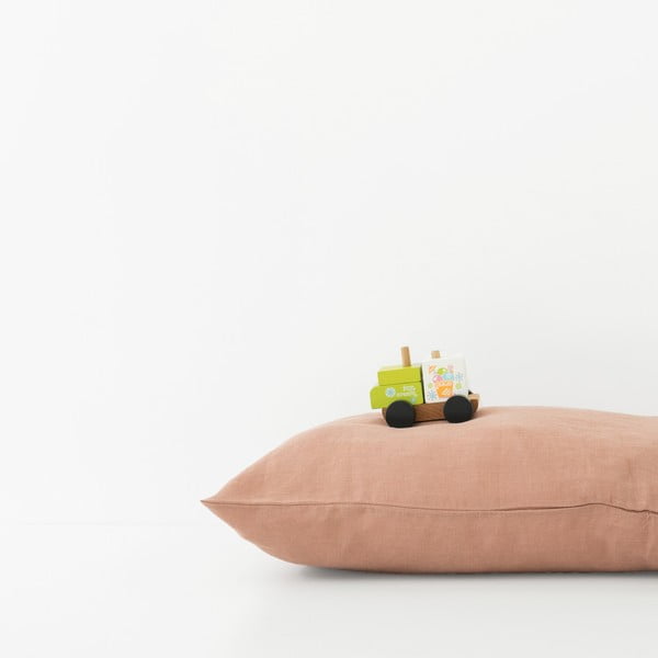 Nature narancssárga len gyerek párnahuzat, 40 x 60 cm -Linen Tales-image-2