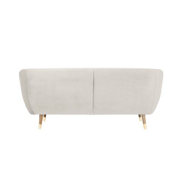 Benito krémszínű bársony kanapé, 188 cm - Mazzini Sofas-image-4