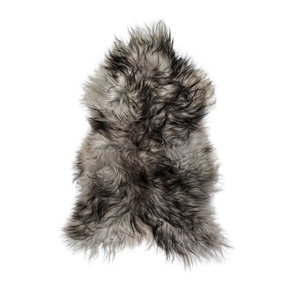 Ptelja szürkés-fehér hosszú szálas birkabőr, 100 x 55 cm - Arctic Fur