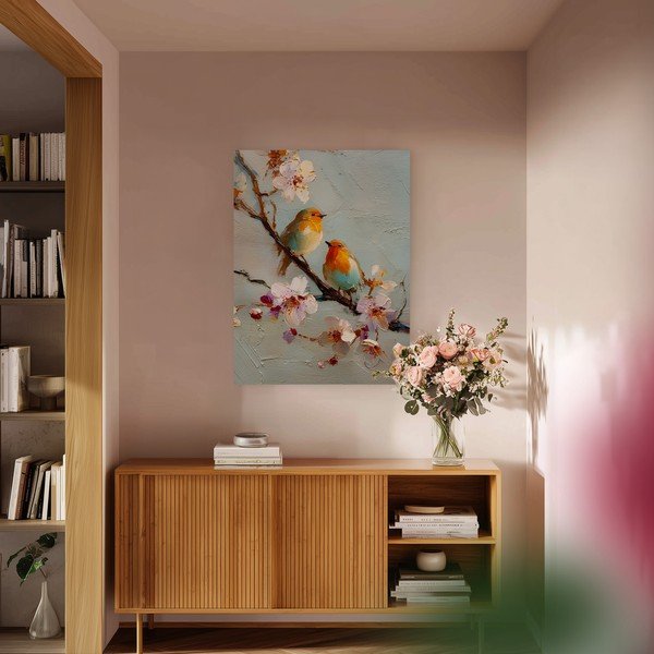 Nyomtatott keretezett kép 60x80 cm Robins – Styler-image-1
