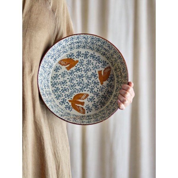 Kék kerámia tál ø 28 cm Hezha – Bloomingville-image-3