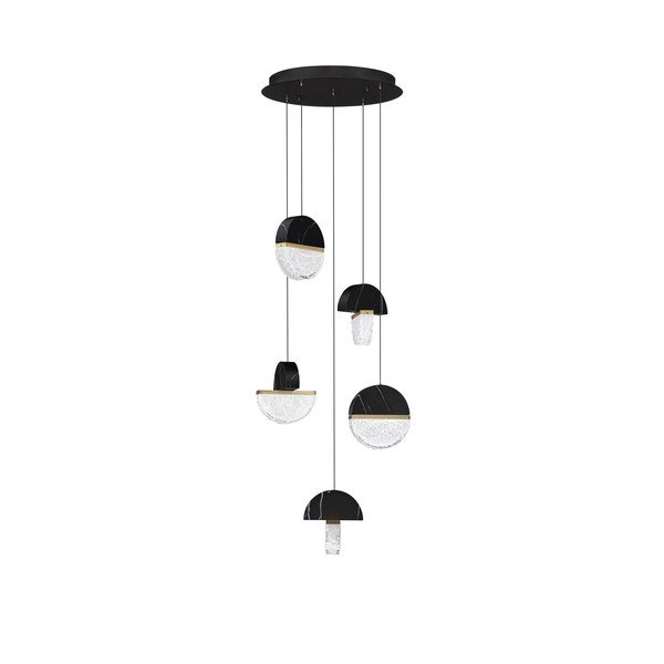 Fekete fém LED dimmelhető függőlámpa ø 46 cm Dorin – Nova Luce