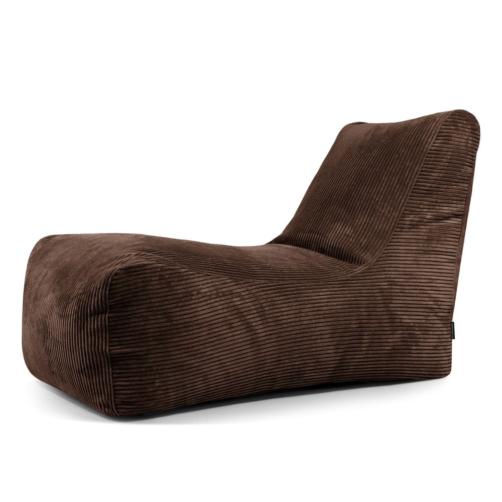 Sötétbarna kordbársony babzsákfotel Lounge  SLOWDOWN