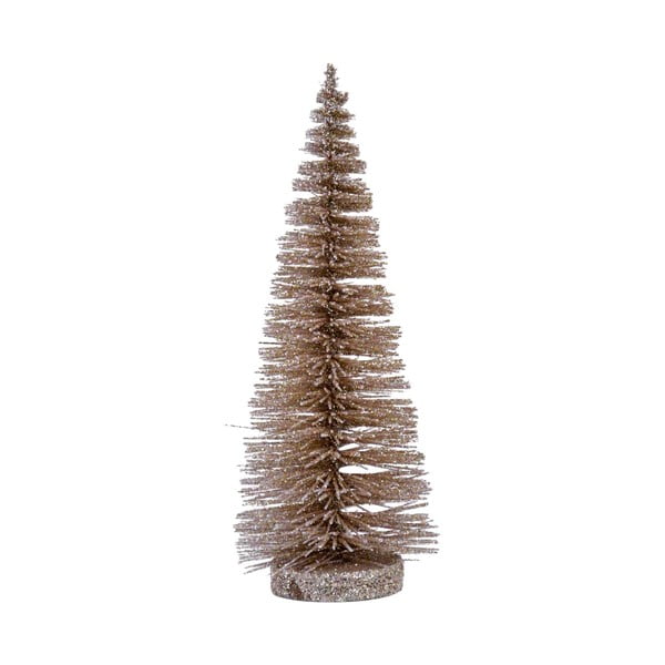 Arany színű, fenyőfa formájú karácsonyi dekoráció, magassága 26 cm - Ego Dekor