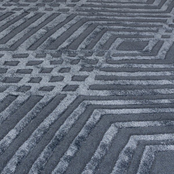 Diamonds kék gyapjú szőnyeg, 160 x 230 cm - Flair Rugs-image-2