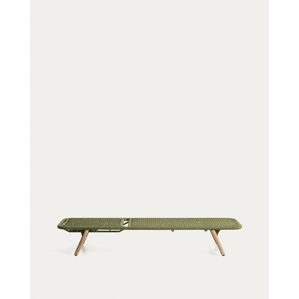 Zöld fém állítható kerti napozóágy Dandara – Kave Home-image-3
