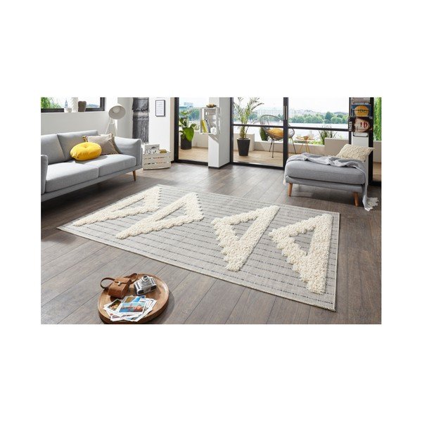 Handira Triangles szürke szőnyeg, 170 x 115 cm - Mint Rugs-image-3