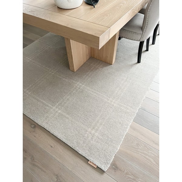 Krémszínű gyapjú szőnyeg 200x300 cm Calisia M Grid Prime – Agnella-image-3