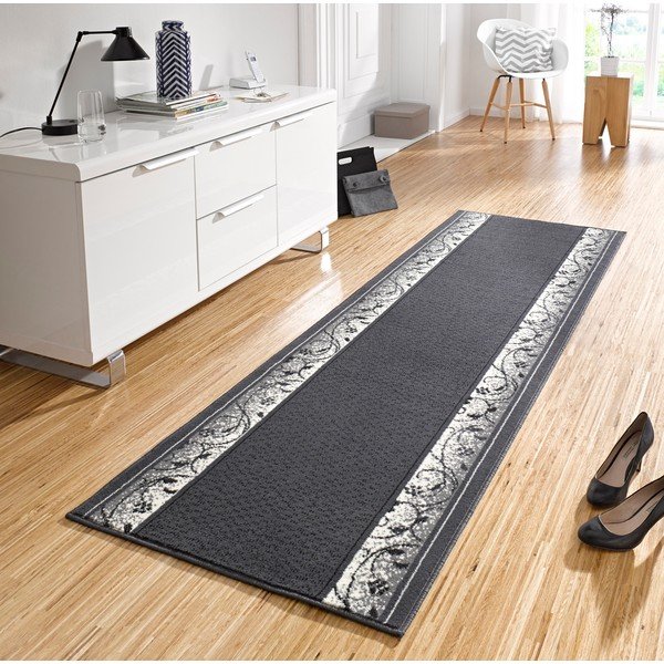 Szürke futószőnyeg típusú szőnyeg 80x300 cm Plant – Hanse Home-image-1