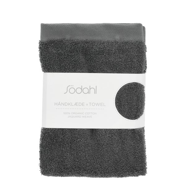 Sötétszürke frottír pamut törölköző 50x100 cm Comfort – Södahl-image-2