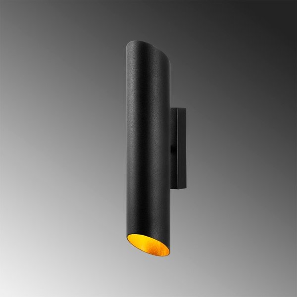 Fekete-aranyszínű fali lámpa ø 8 cm Cut – Opviq lights-image-1