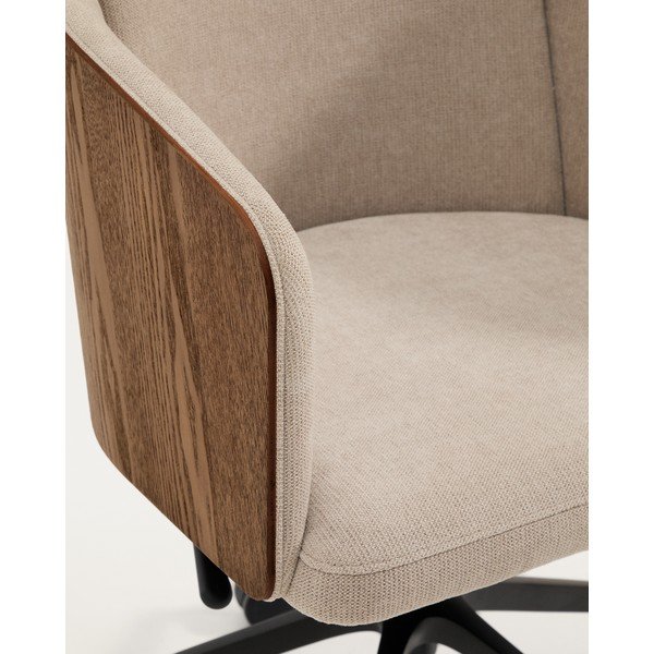 Barna kárpitozott irodai szék Madai – Kave Home-image-1