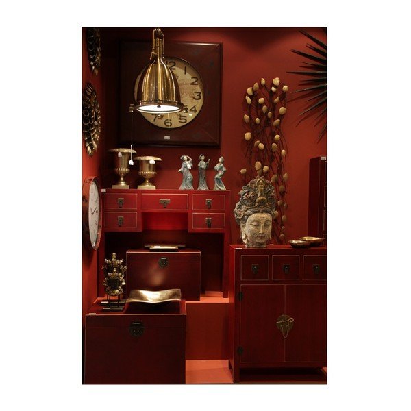 Piros tárolóláda 60x42 cm Oriente – Ixia-image-3