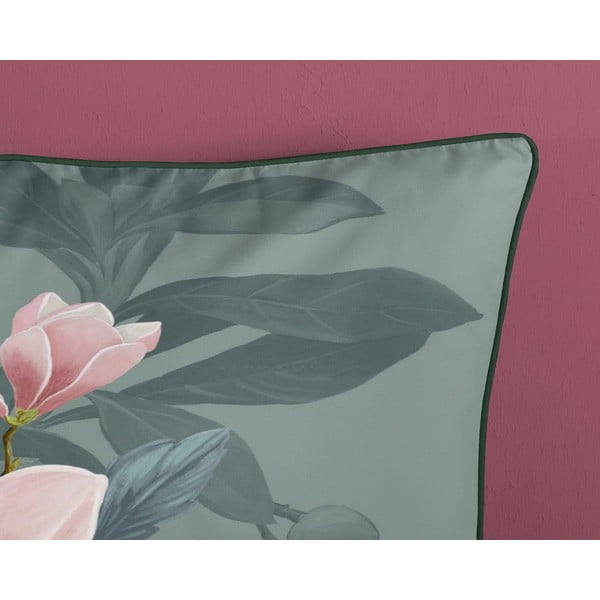 Rose zöld organikus pamut egyszemélyes ágyneműhuzat, 140 x 220 cm - Descanso-image-2