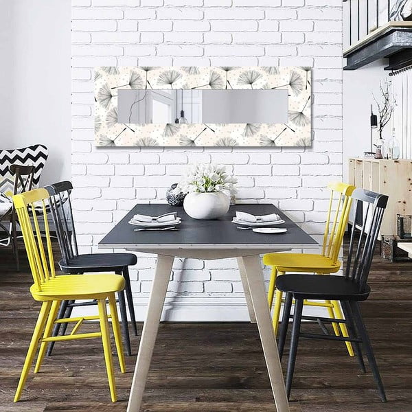 Fali tükör tömörfa kerettel 40x120 cm – Wallity-image-2