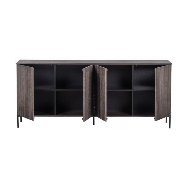 Barna komód kőrisfa dekorral 200x85x44 cm Gravure – WOOOD-image-3