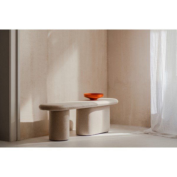 Bézs gyapjú párnázott pad Rull – noo.ma-image-3