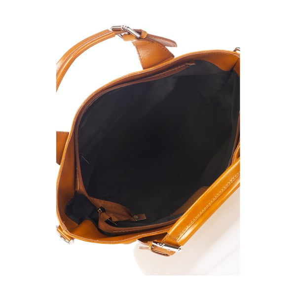 Valeria konyakbarna bőr kézitáska - Massimo Castelli-image-3