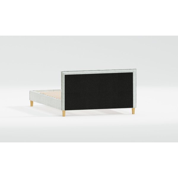 Bézs kárpitozott franciaágy ágyráccsal 180x200 cm Tina – Ropez-image-2