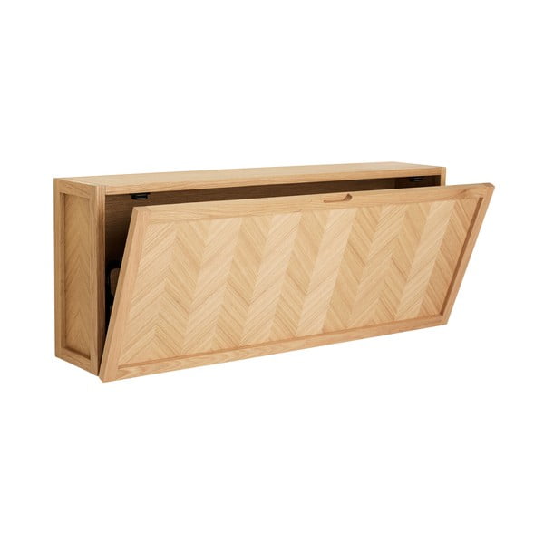 Natúr színű tölgyfa billenő ajtós-függő cipőtartó Herringbone – Hübsch-image-4