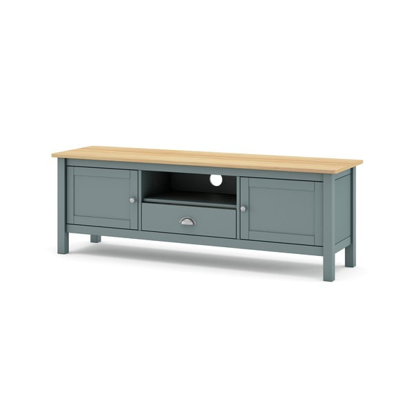 Szürkészöld borovi fenyő TV-állvány 158x53x40 cm Misti – Marckeric-image-2